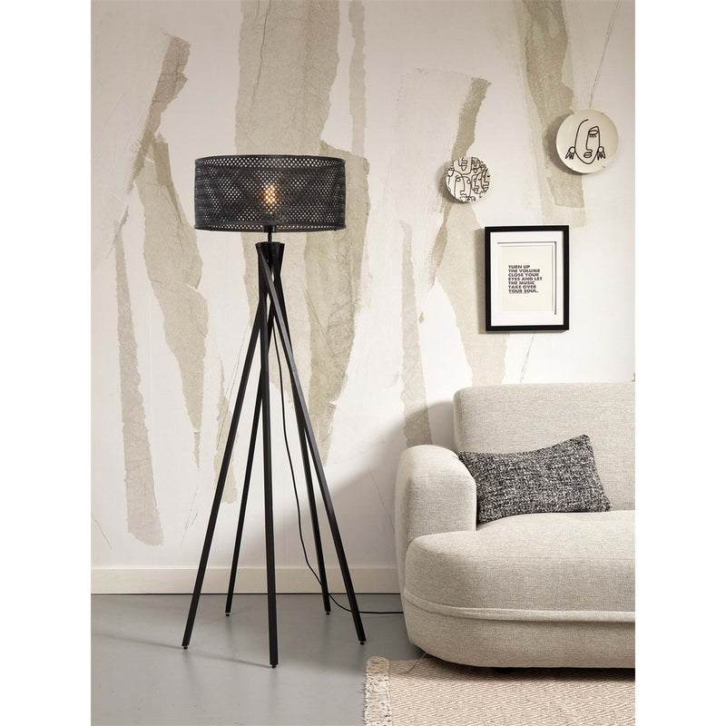 Dimensions Lámpara de pie 5 patas Java bambú negro 50 cm E27