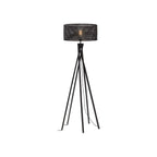 Lampadaire 5 pieds Java bambou noir 50 cm E27