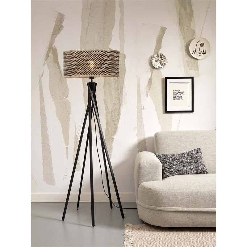 Dimensions Lampadaire 5 pieds Java noir bicolore 50 cm E27