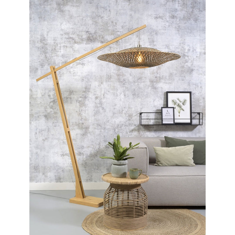 Dimensions Lámpara de pie Bali bambú natural pie de madera 87 cm E27