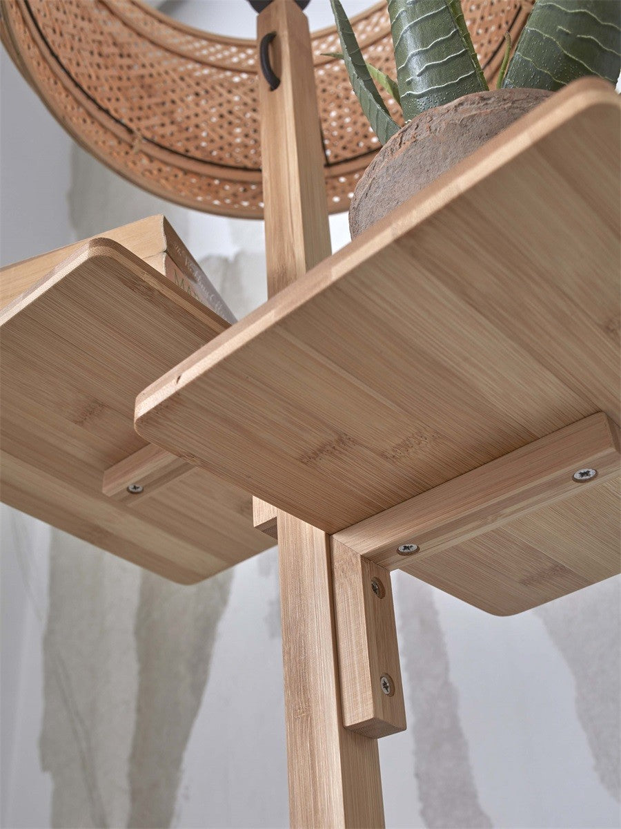 Lampadaire Bhutan a etageres bambou naturel 40 cm E27, vue 7