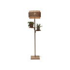 Lampadaire Bhutan a etageres bambou naturel 40 cm E27