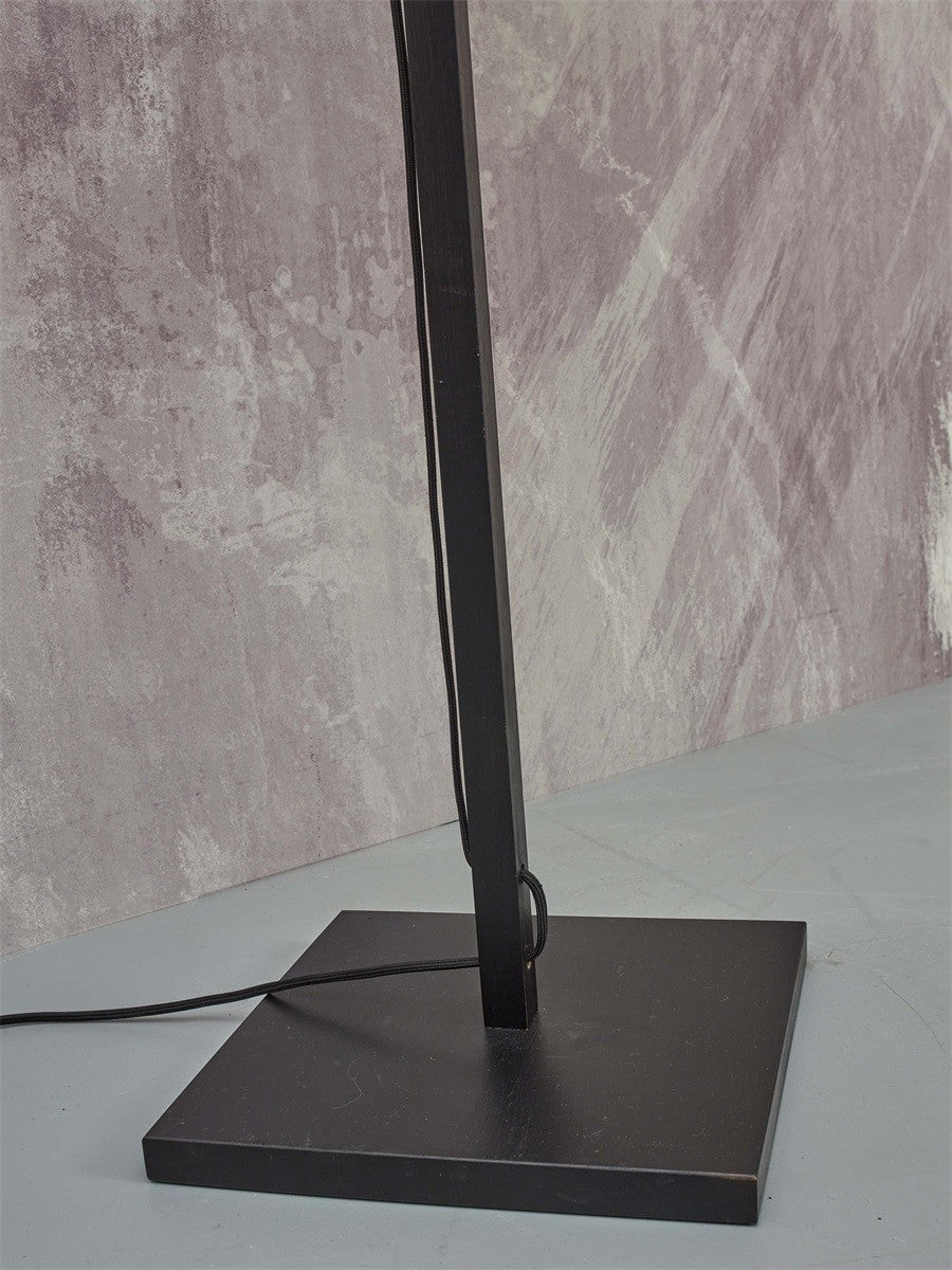 Lampadaire Bhutan a etageres bambou noir 40 cm E27, vue 9