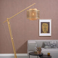 Lampadaire Bhutan bambou naturel pied bois 40 cm E27, vue 2