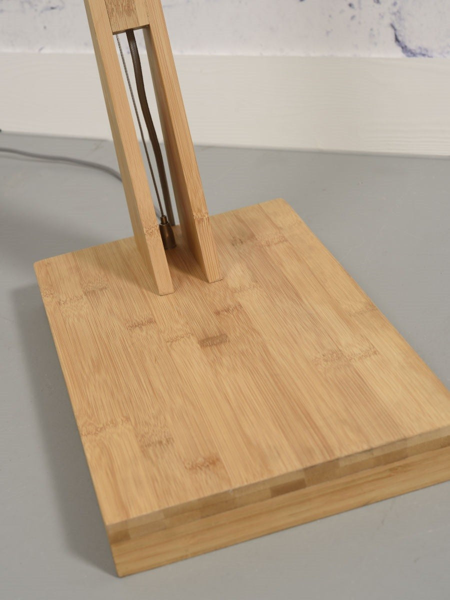 Lampadaire Bhutan bambou naturel pied bois 40 cm E27, vue 9