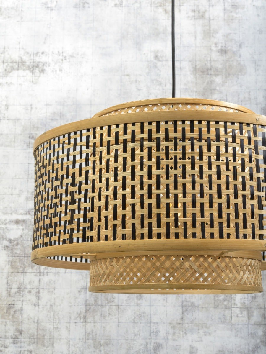 Lampadaire Bhutan bambou naturel pied bois 50 cm E27, vue 5