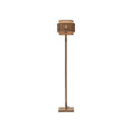 Lampadaire Bhutan bambou naturel pied droit tambour 25 cm E27