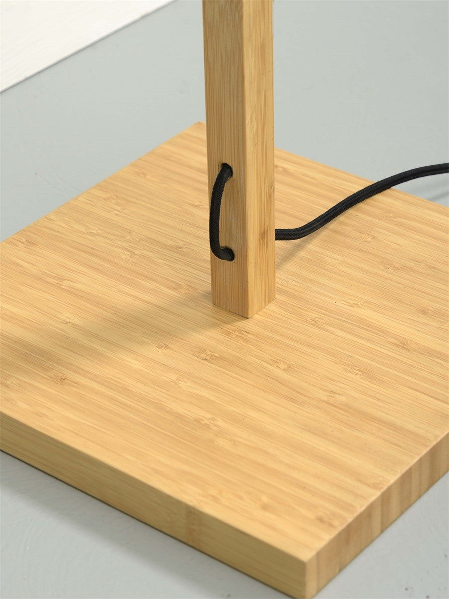 Lampadaire Bhutan bambou naturel pied droit tube 35 cm E27, vue 7