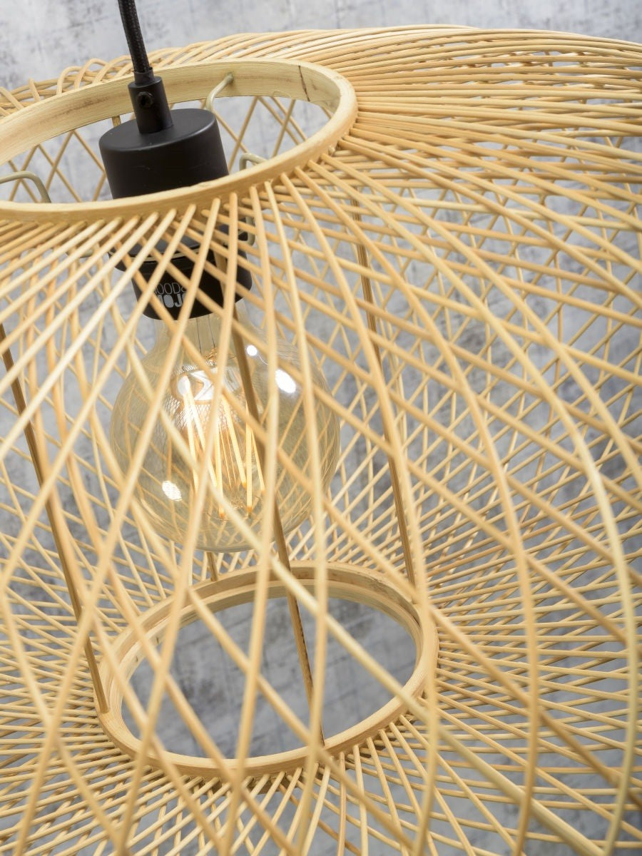 Lampadaire Cango pied bois abat-jour naturel 60 cm E27, vue 5