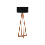 Lampadaire Everest bambou noir 158 cm E27