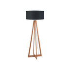 Lampadaire Everest bambou gris foncé 158 cm E27