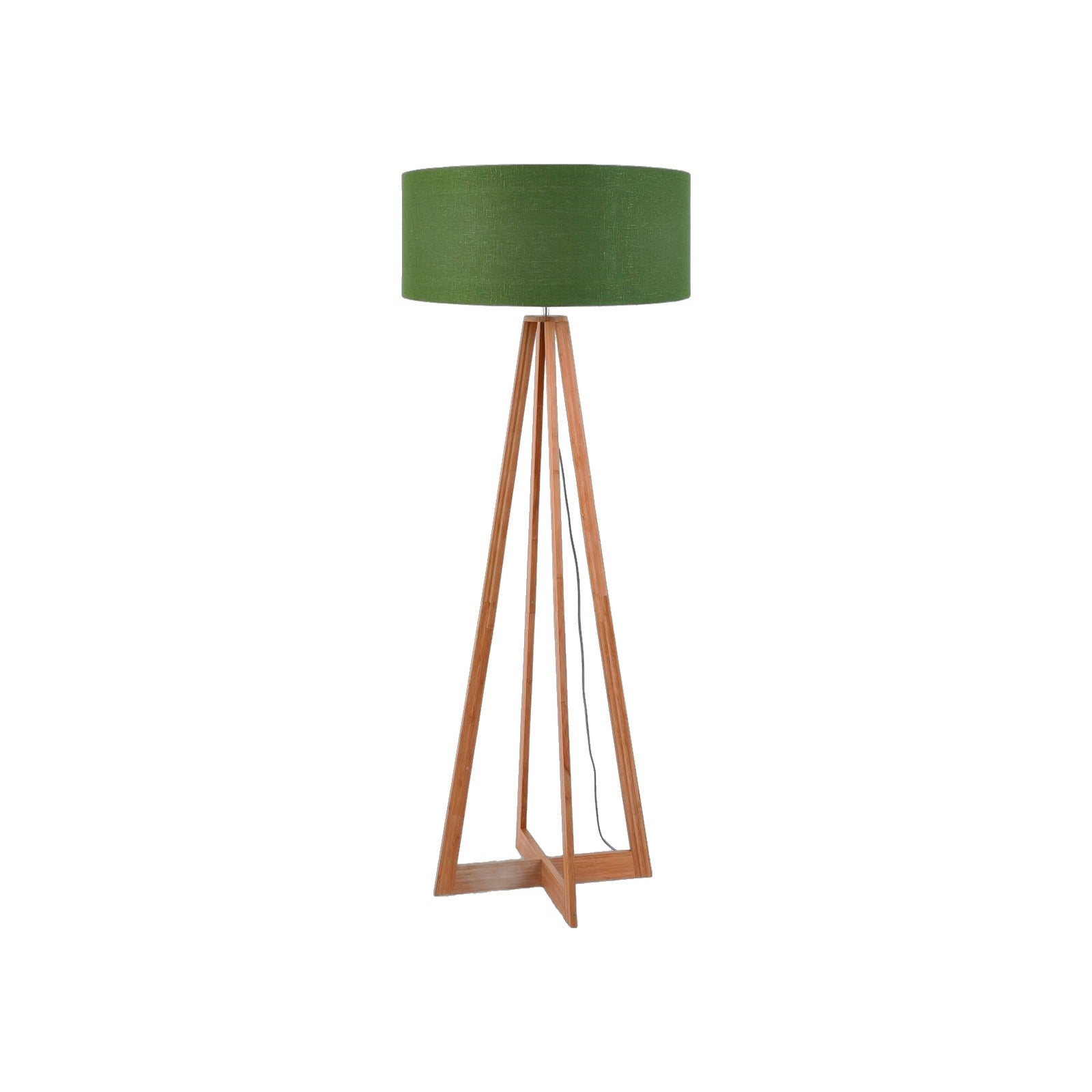 Lampadaire Everest bambou vert forêt 158 cm E27