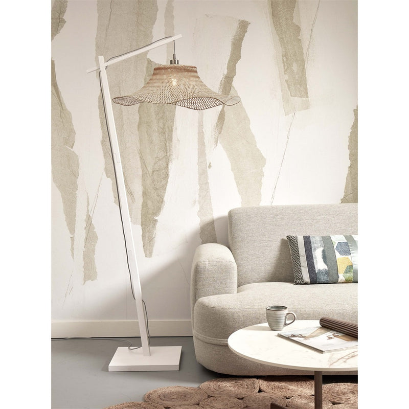 Dimensions Lámpara de pie Ibiza bambú blanco 176 cm E27