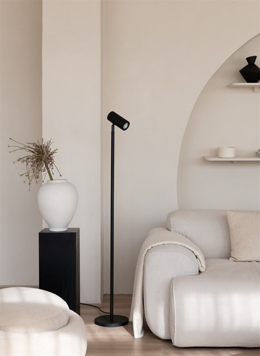 Lampadaire Java bambou noir GU10, vue 2