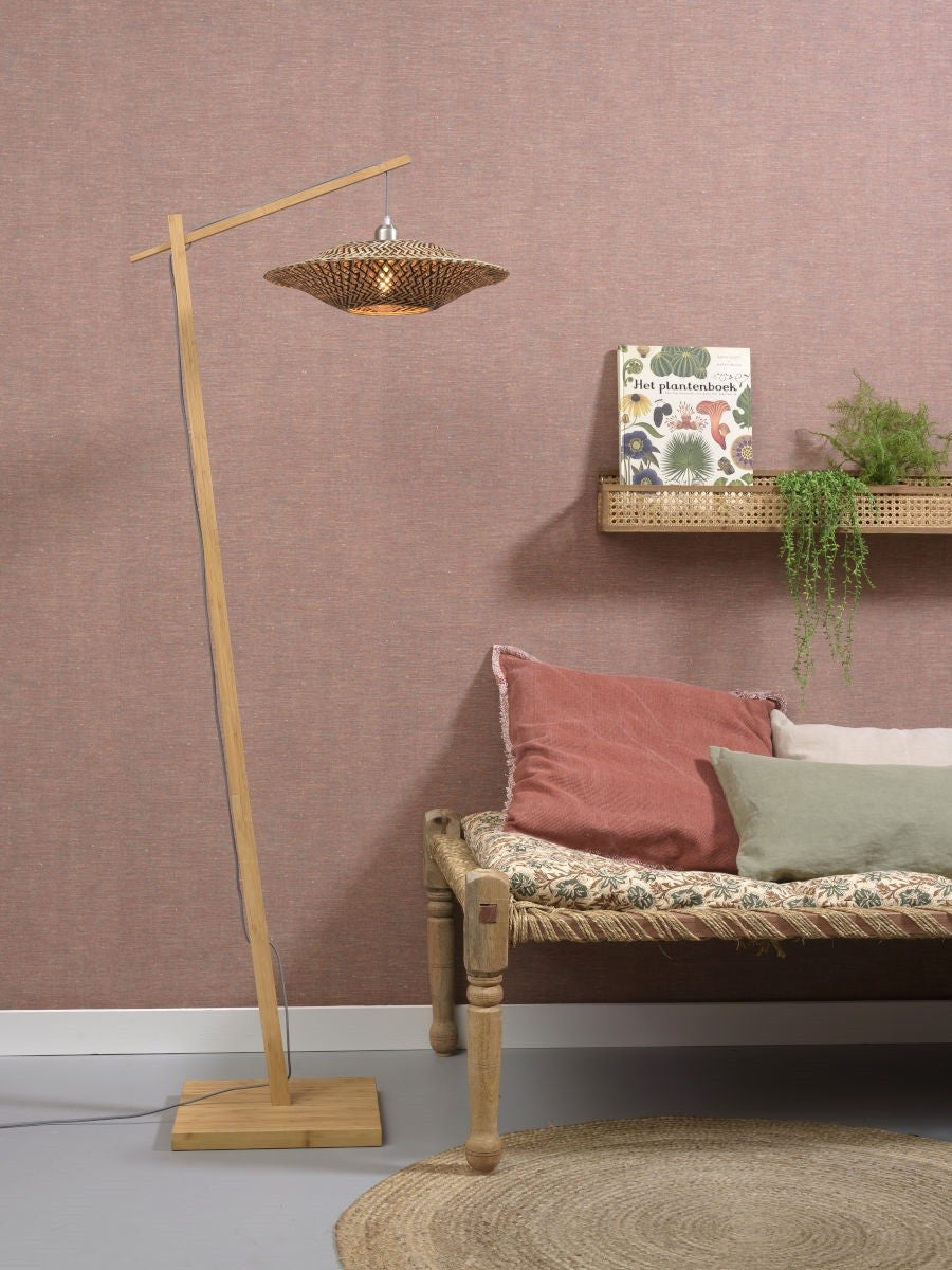 Lampadaire liseuse Bali bambou naturel 44 cm E27, vue 2