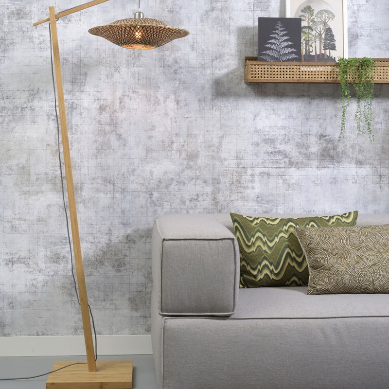Dimensions Lampadaire liseuse Bali bambou naturel 44 cm E27