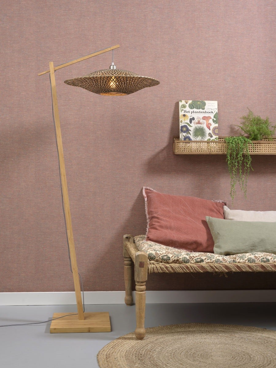 Lampadaire liseuse Bali bambou naturel 60 cm E27, vue 2
