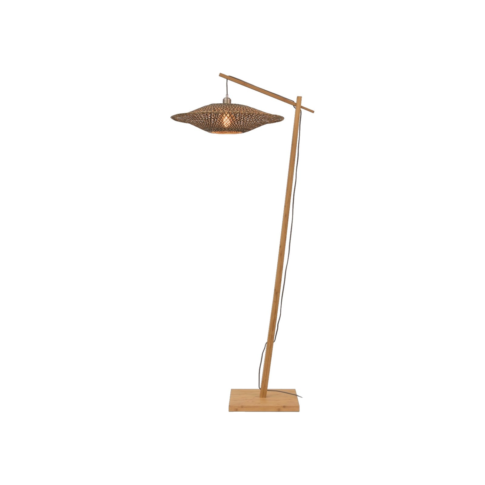 Lampadaire liseuse Bali bambou naturel 60 cm E27