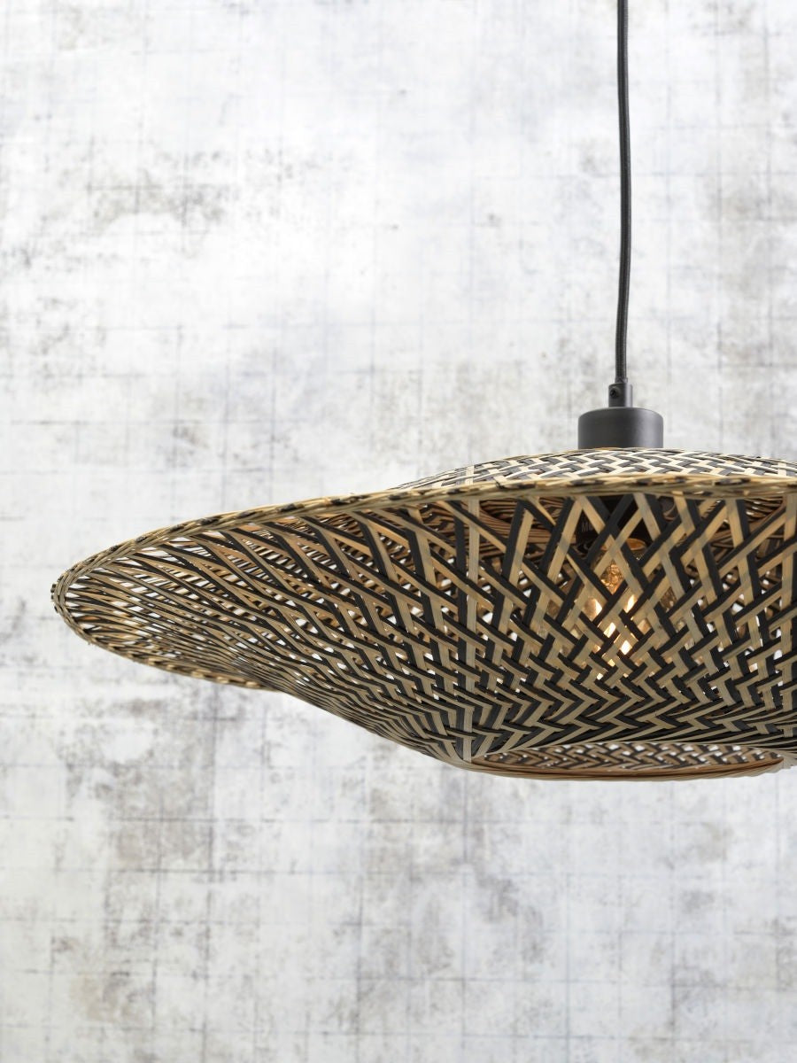Lampadaire liseuse Bali bambou noir 44 cm E27, vue 3