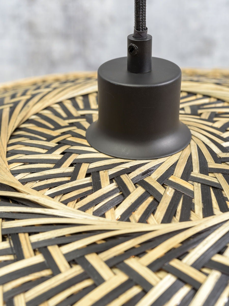 Lampadaire liseuse Bali bambou noir 60 cm E27, vue 4