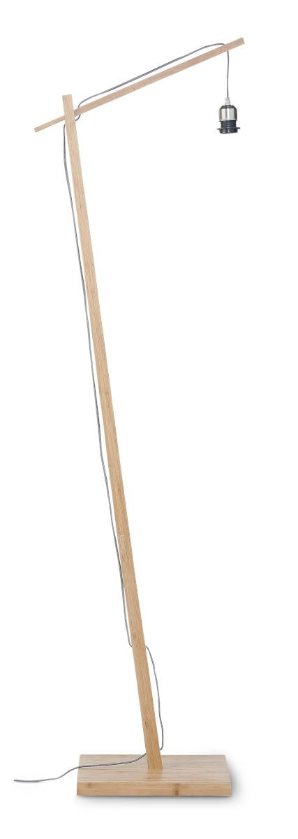 Lampadaire liseuse Bhutan bambou naturel 40 cm E27, vue 9