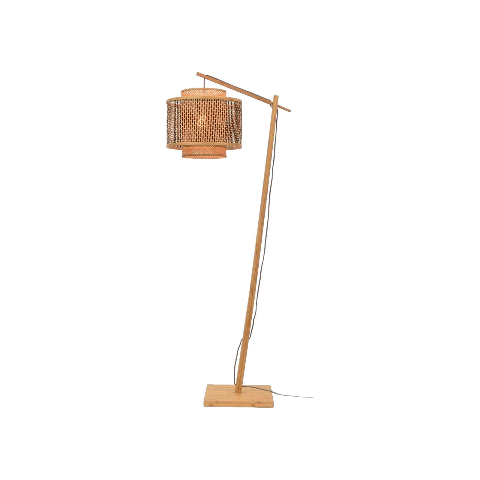 Lampadaire liseuse Bhutan bambou naturel 40 cm E27