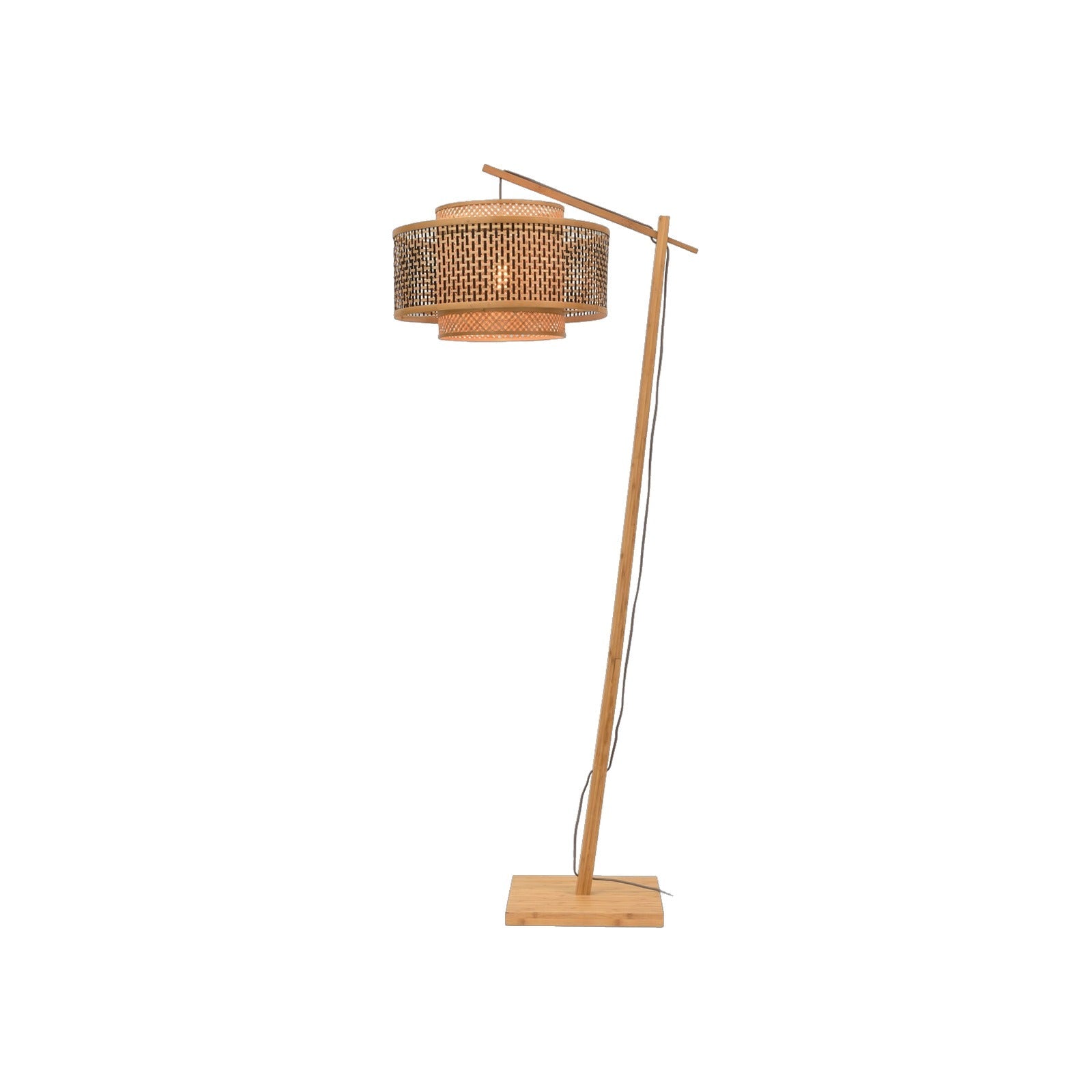 Lampadaire liseuse Bhutan bambou naturel 50 cm E27