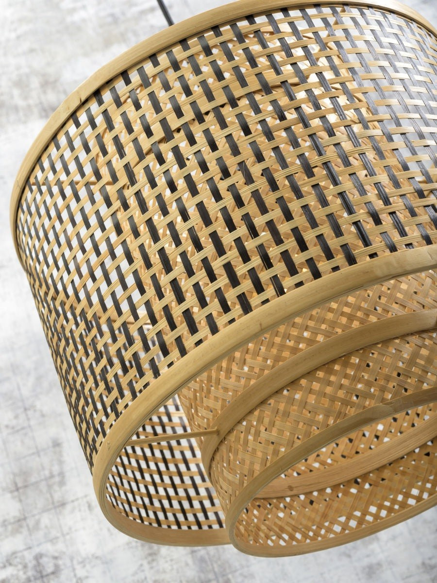 Lampadaire liseuse Bhutan bambou noir 40 cm E27, vue 3