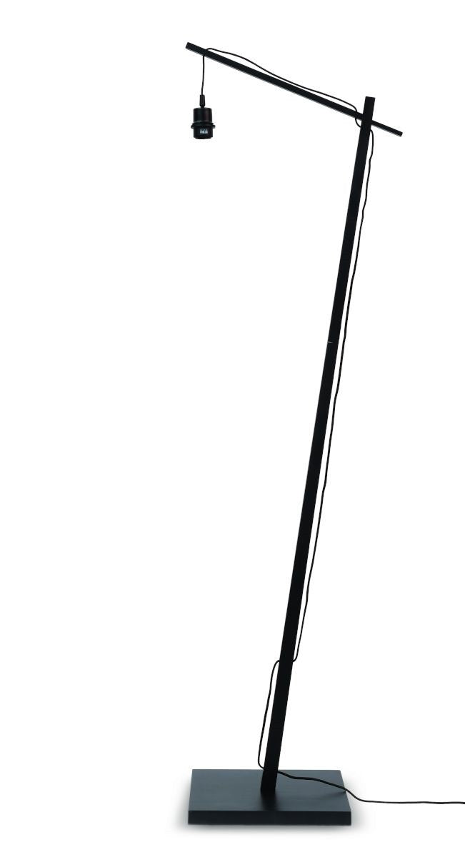 Lampadaire liseuse Bhutan bambou noir 40 cm E27, vue 8
