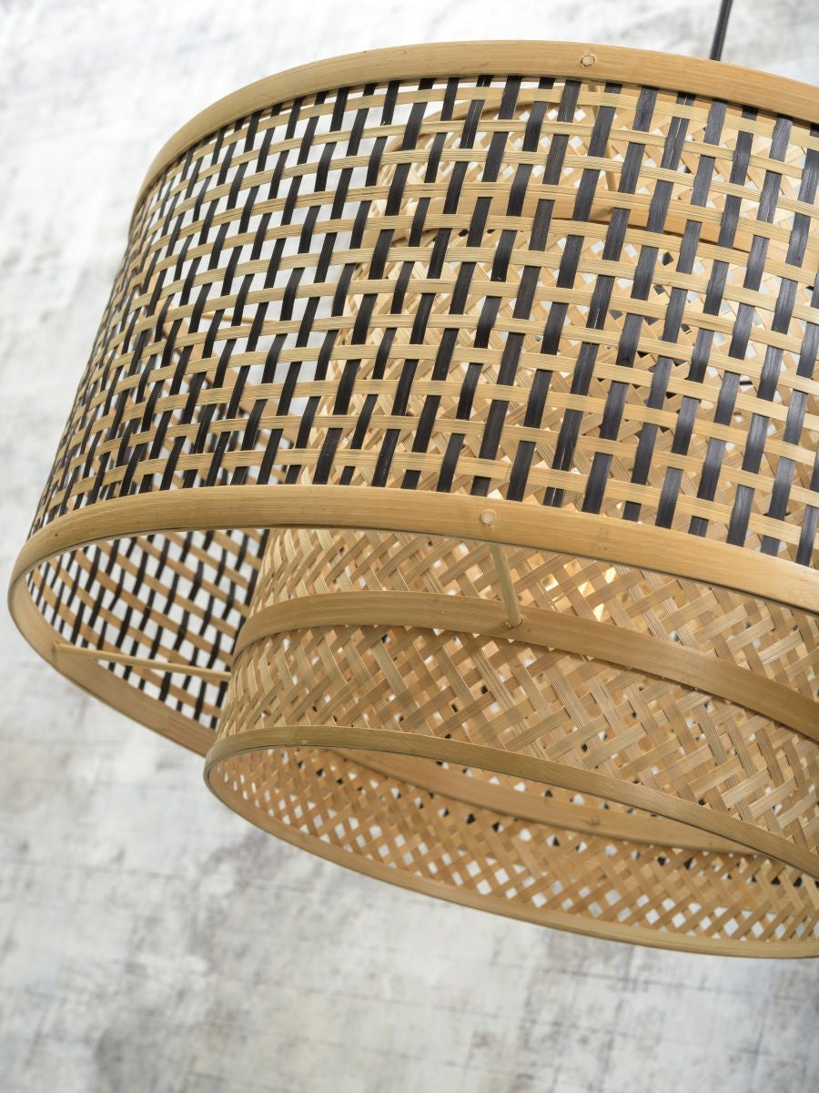 Lampadaire liseuse Bhutan bambou noir 50 cm E27, vue 2