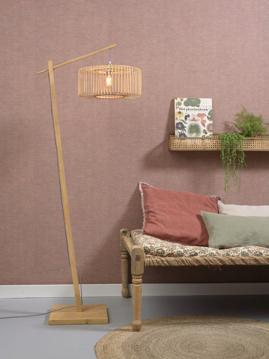 Lampadaire liseuse Bromo bambou naturel 40 cm E27, vue 2
