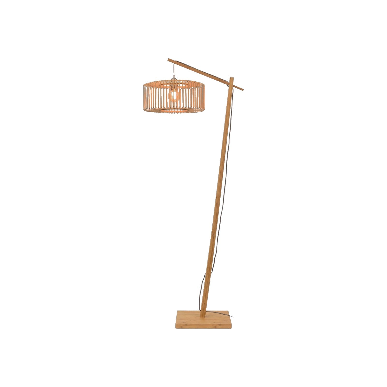 Lampadaire liseuse Bromo bambou naturel 40 cm E27