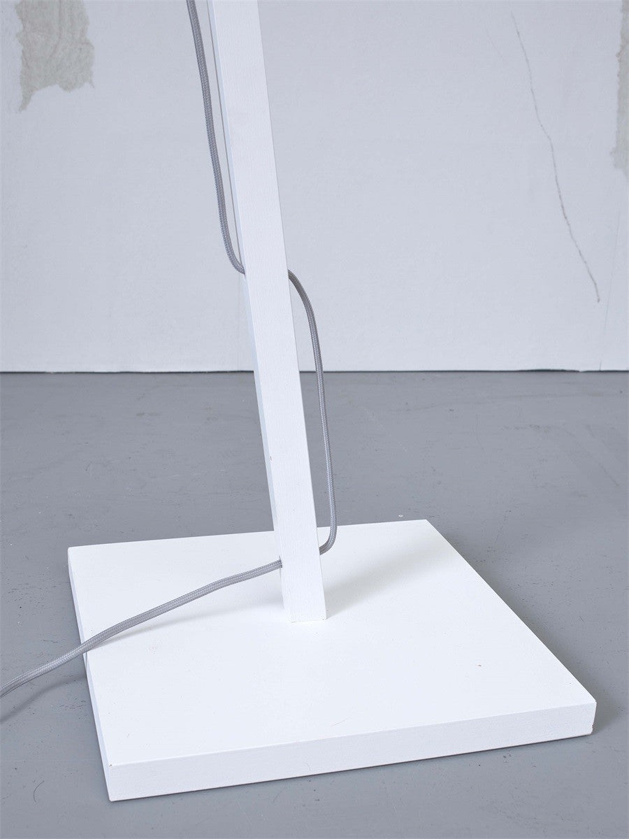 Lampadaire liseuse Cango bras blanc abat-jour naturel 40 cm E27, vue 8