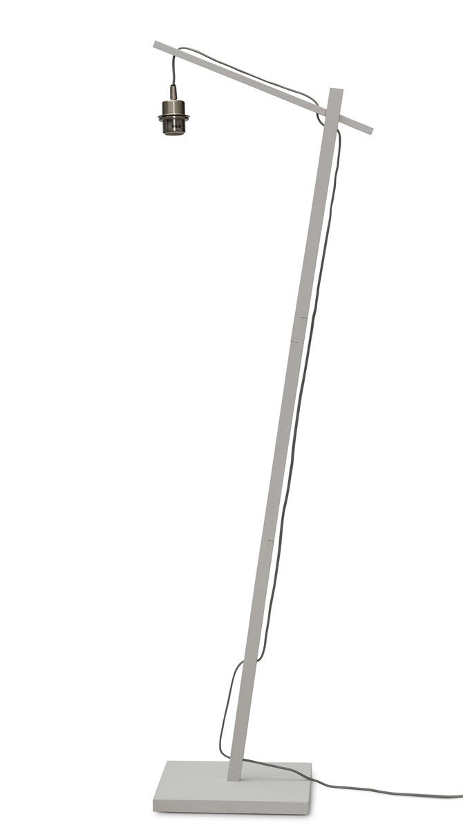 Lampadaire liseuse Cango bras blanc abat-jour naturel 40 cm E27, vue 8