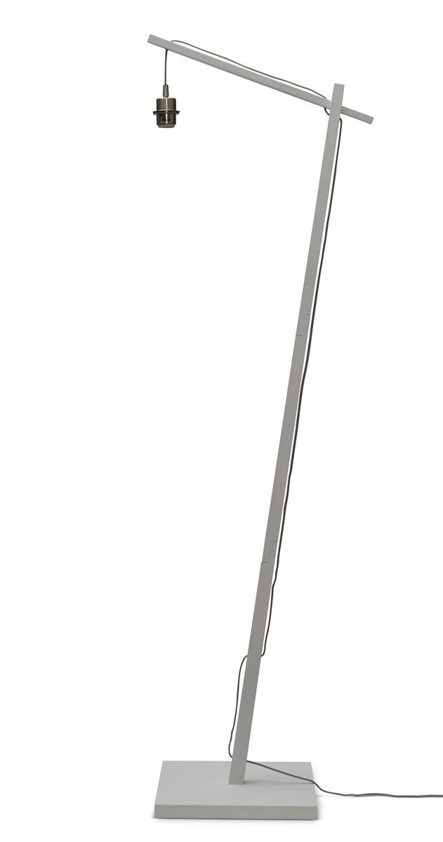 Lampadaire liseuse Cango bras blanc abat-jour naturel 60 cm E27, vue 9