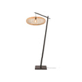 Lampadaire liseuse Cango bras noir abat-jour naturel 60 cm E27