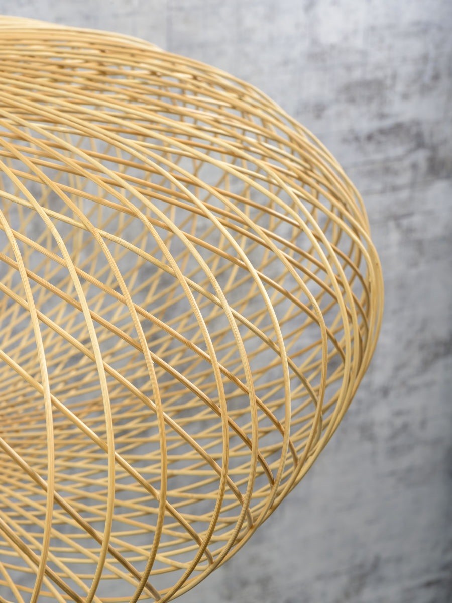 Lampadaire liseuse Cango bras noir abat-jour naturel 60 cm E27, vue 7