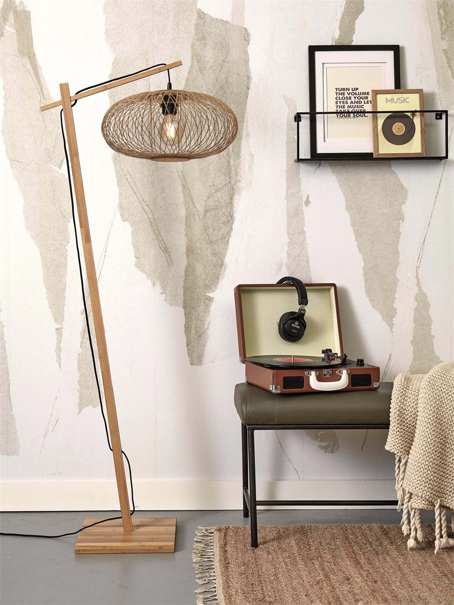 Lampadaire liseuse Cango naturel 40 cm E27, vue 2