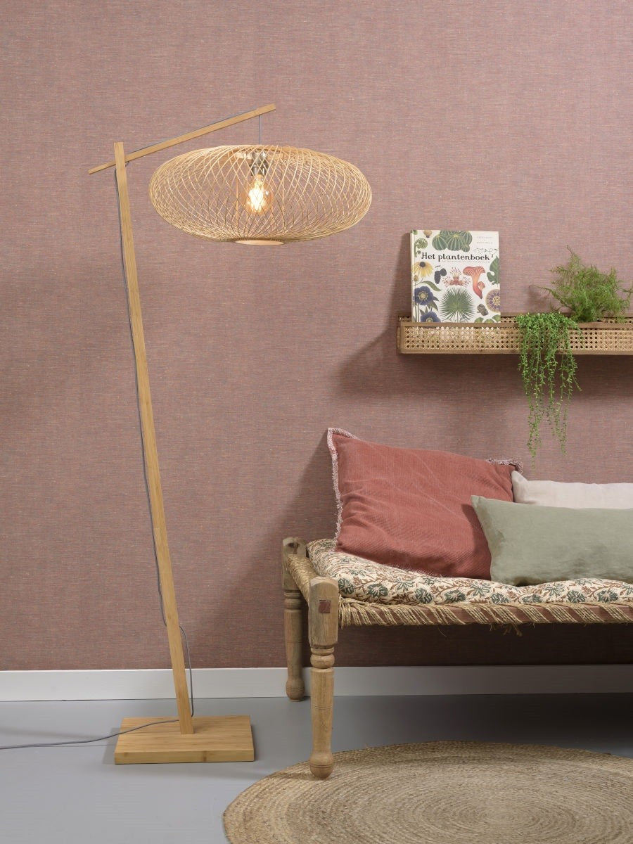 Lampadaire liseuse Cango naturel 60 cm E27, vue 2