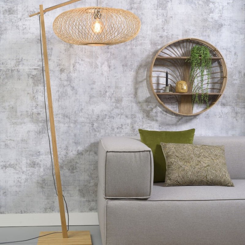 Dimensions Lampadaire liseuse Cango naturel 60 cm E27