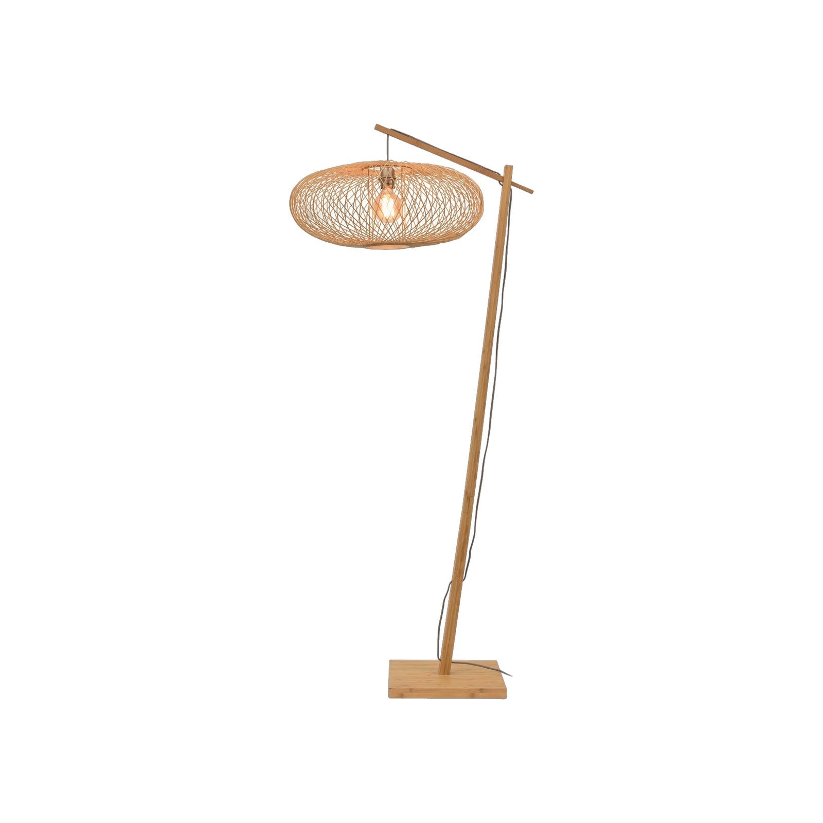 Lampadaire liseuse Cango naturel 60 cm E27