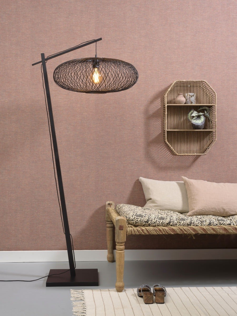 Lampadaire liseuse Cango noir 60 cm E27, vue 2