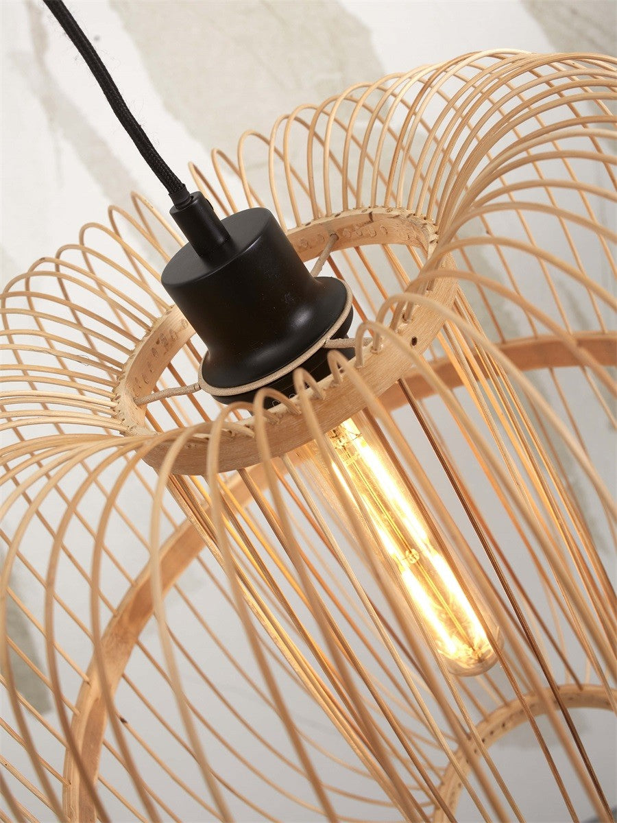 Lampadaire liseuse Hokkaido bras blanc abat-jour naturel 38 cm E27, vue 3