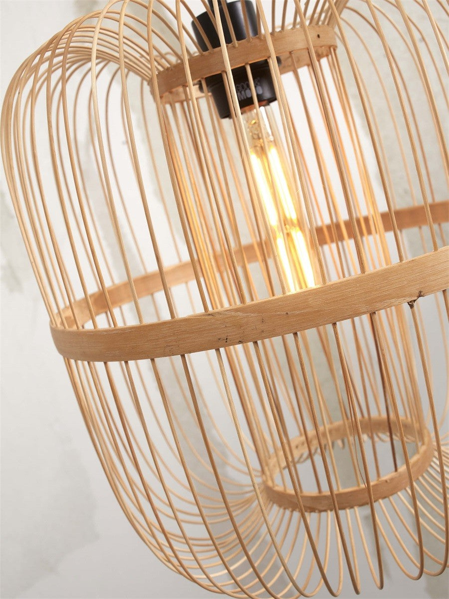 Lampadaire liseuse Hokkaido bras blanc abat-jour naturel 38 cm E27, vue 4