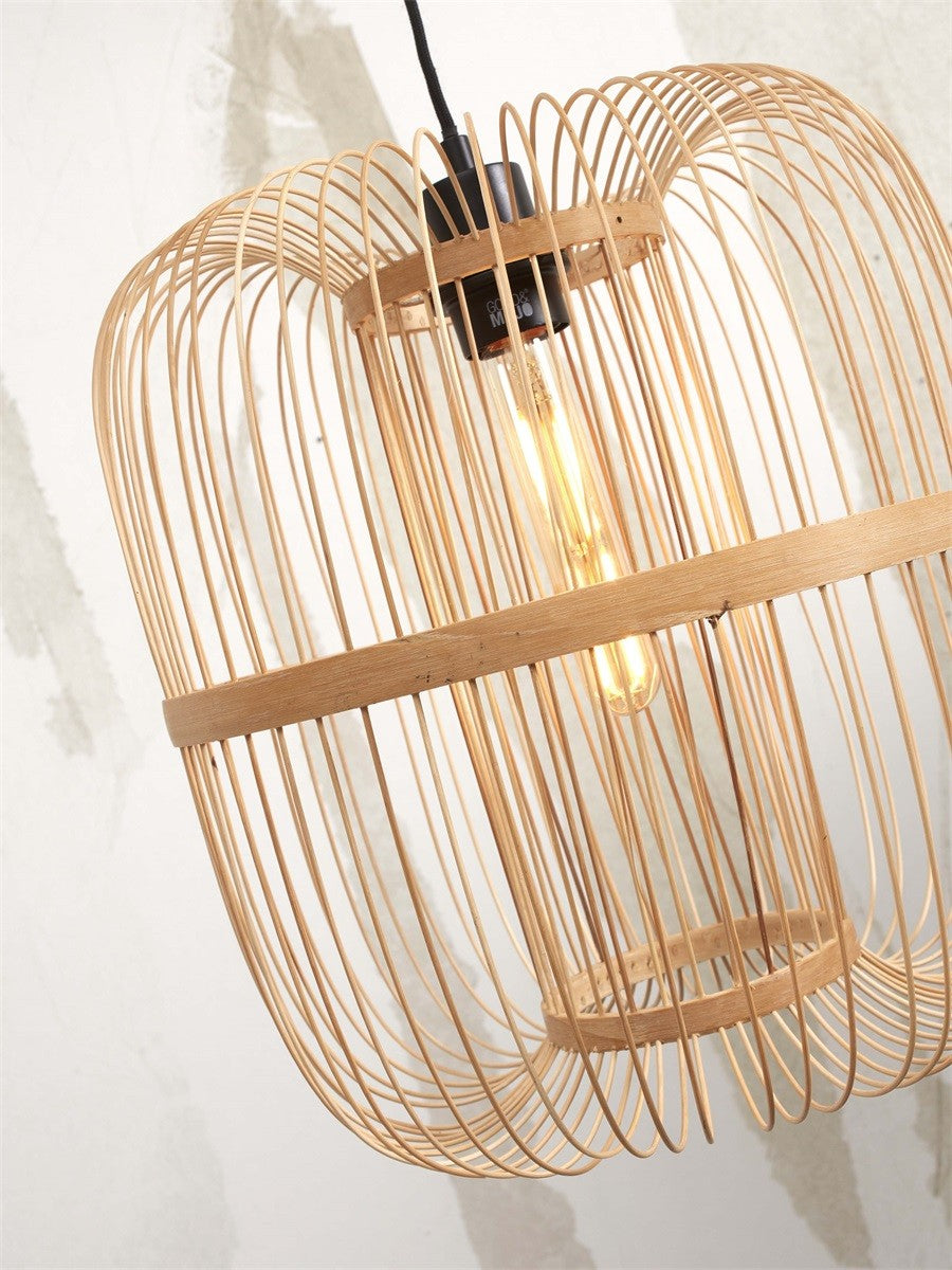 Lampadaire liseuse Hokkaido bras blanc abat-jour naturel 38 cm E27, vue 5