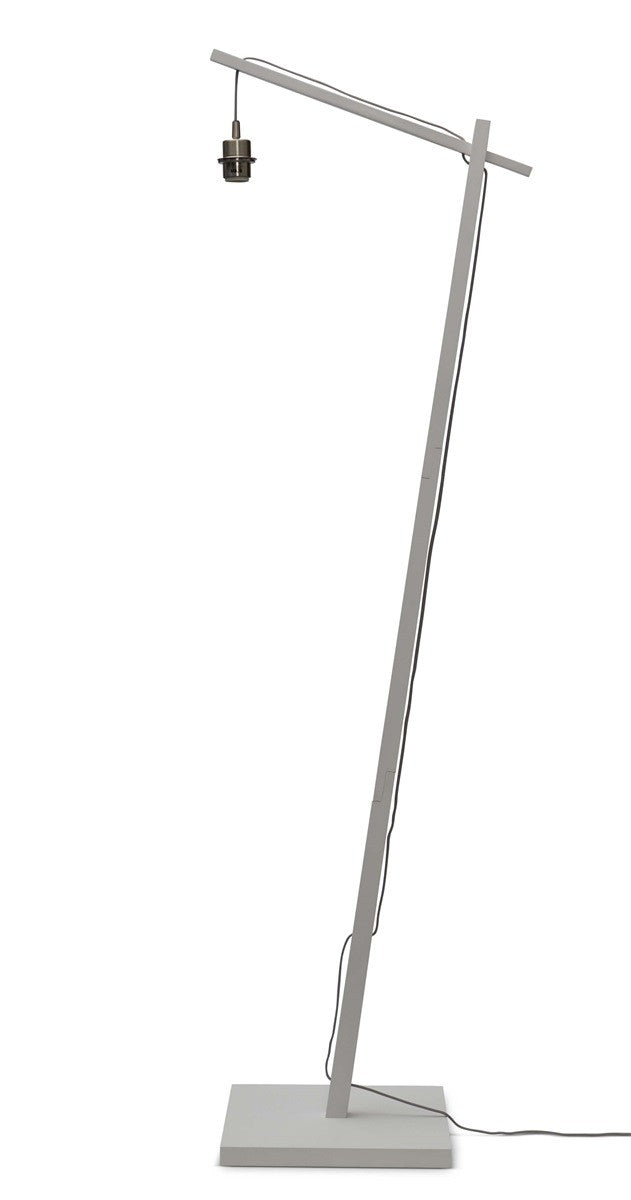 Lampadaire liseuse Hokkaido bras blanc abat-jour naturel 38 cm E27, vue 8