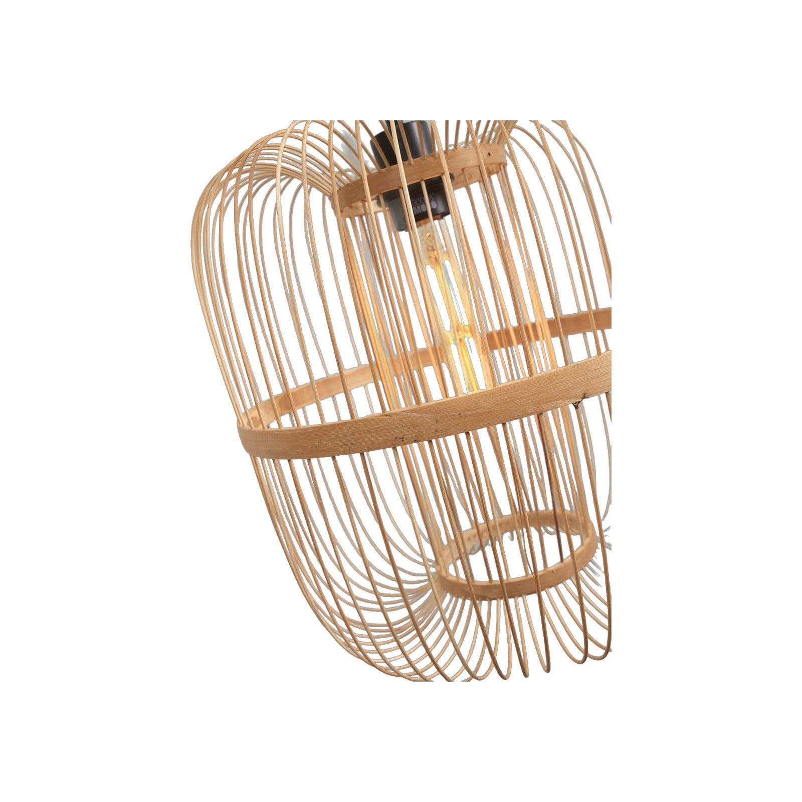 Lampadaire liseuse Hokkaido bras blanc abat-jour naturel 38 cm E27