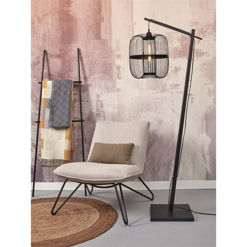 Dimensions Lampadaire liseuse Hokkaido noir 38 cm E27