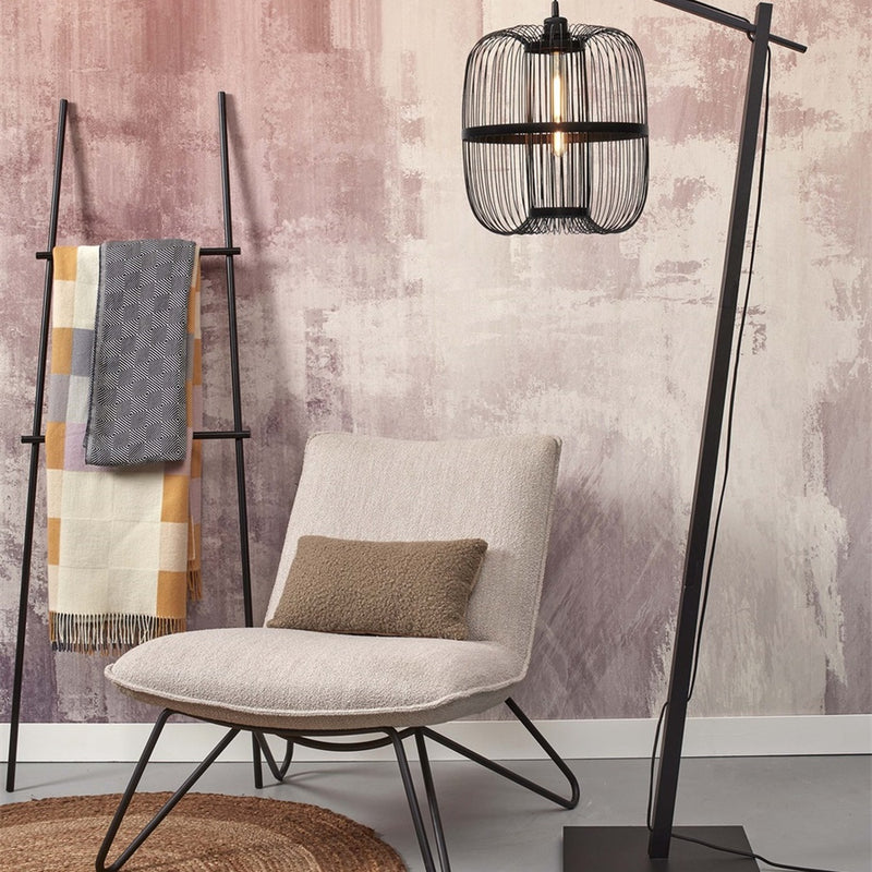 Dimensions Lampadaire liseuse Hokkaido noir 38 cm E27