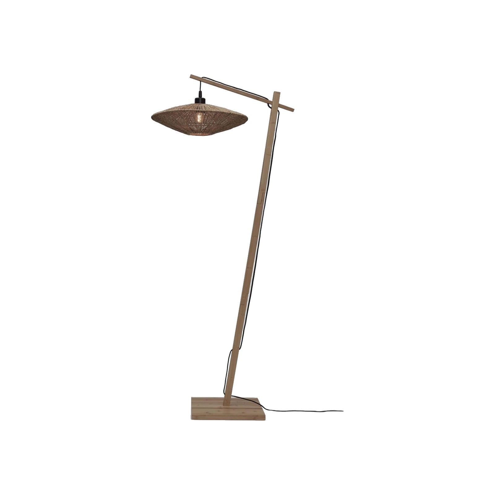 Lampadaire liseuse Iguazu jute bras naturel 40 cm E27